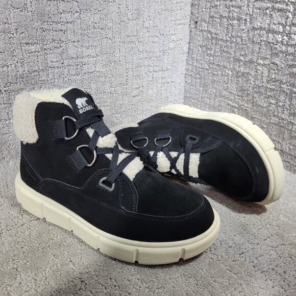 Sorel Explorer III NW Women's Size 8.5 US Black Suede Waterproof Winter Boots - Picture 11 of 12